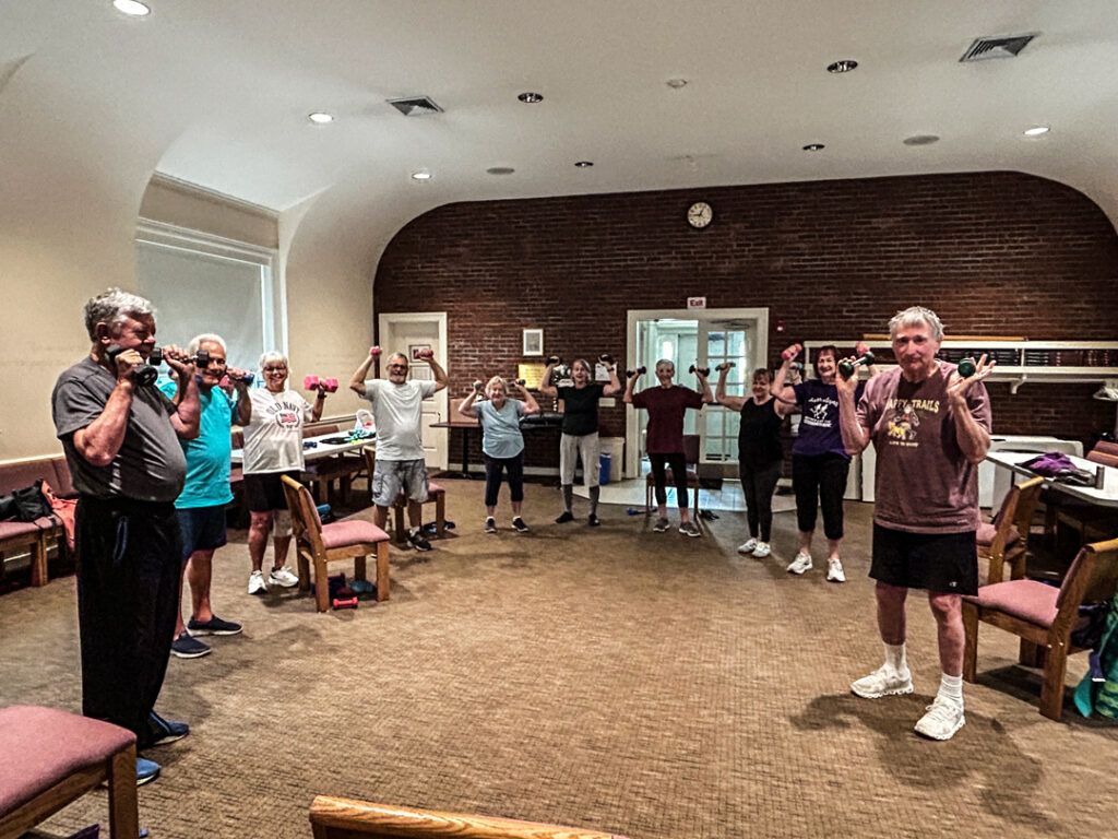 "Fit for Life" Exercise Class A dedicated fitness class designed specifically for seniors to build and maintain strength, balance, and mobility. This guided session is taught by a retired physical therapist and focuses on intentional stretching, balance work, and body awareness activities in a supportive, pressure-free environment. When: Fridays at 9:00 a.m. Where: In our Chapel at Hamilton Park UCC. Cost: $5.00 per session (paid directly to the instructor). What to Bring: Please dress comfortably and bring an exercise mat and optional light hand weights if you have them.